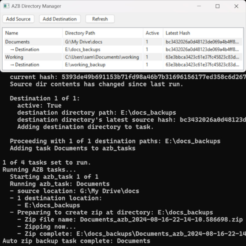 Auto Zip Backup image